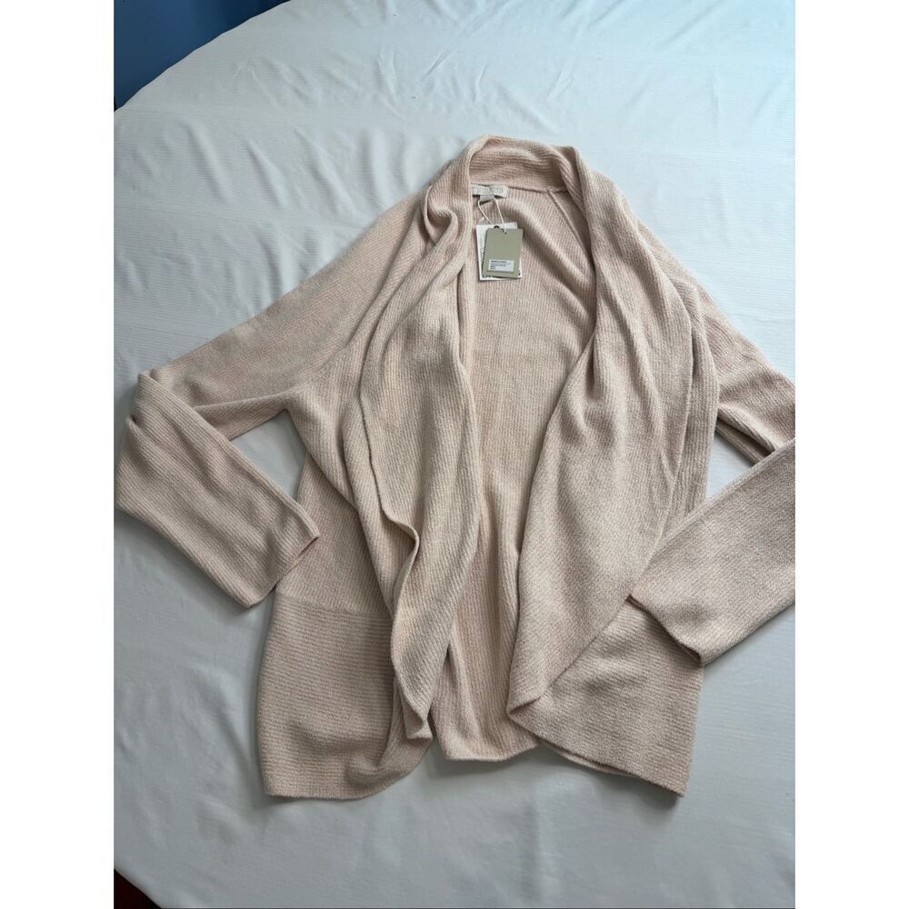Barefoot Dreams CozyChic Ultra Lite Shell Blush Circle Cocoon Cardigan Sz Large
